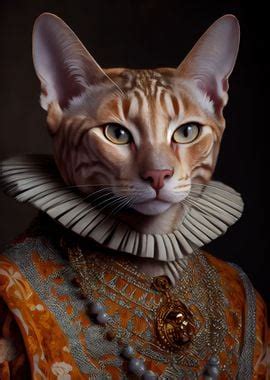 Ocicat Prince Cat Breed Poster Picture Metal Print Paint By Swan