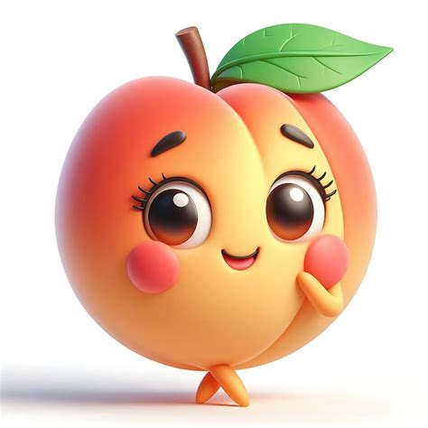 Premium Photo Cute Cartoon Peach Character