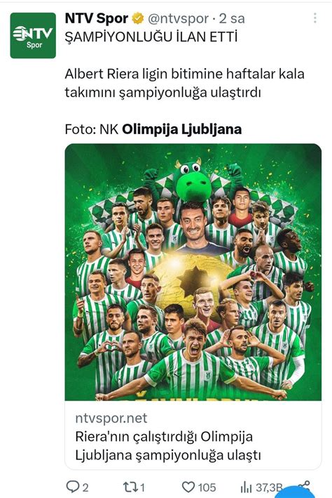 Olimpija Ljubljana Türkiye on Twitter Albert Riera nın başında