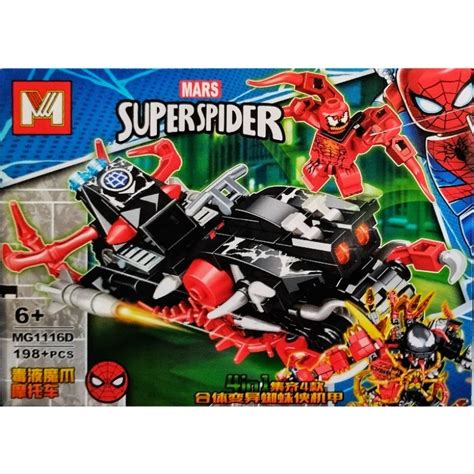 Jual Mainan Bricks Mobil Robot Pgm Spiderman Gold Claw Venom