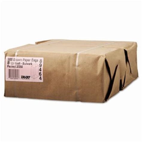 8 Heavy Duty Brown Kraft Paper Bags 500 Per Bundle Bag Gx8 500