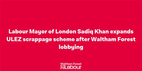 Ulez Scrappage Scheme Win Waltham Forest Labour Waltham Forest Labour