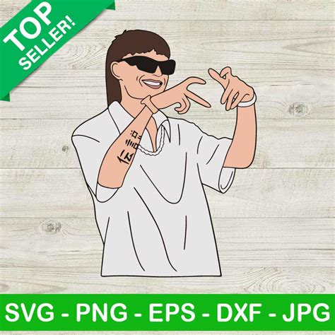 Peso Pluma SVG PNG, Musica regional SVG, Peso Pluma singer SVG