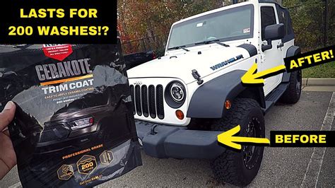 Testing Cerakote Ceramic Trim Restorer On My Jeep Wrangler Youtube