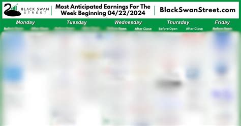 Earnings Calendar | Black Swan Street