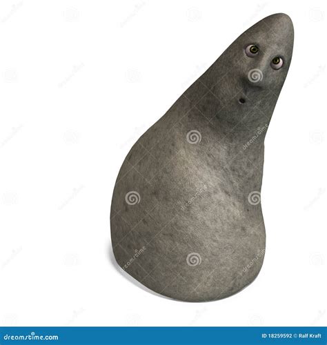 Cartoon Rock With A Funny Face Stock Photography - Image: 18259592