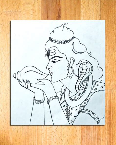 Bholenath Easy Drawing Lord Shiva Drawing Drinking Poison Step By