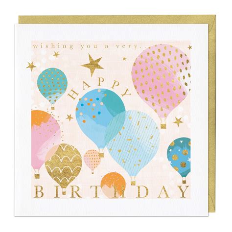 Hot Air Balloons Birthday Card Whistlefish