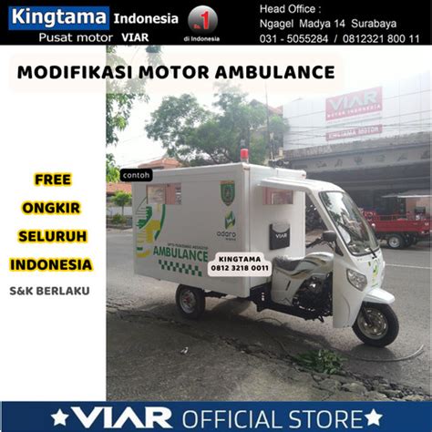 Promo Motor Roda Tiga Viar Karya Ambulance Promo Original Hitam