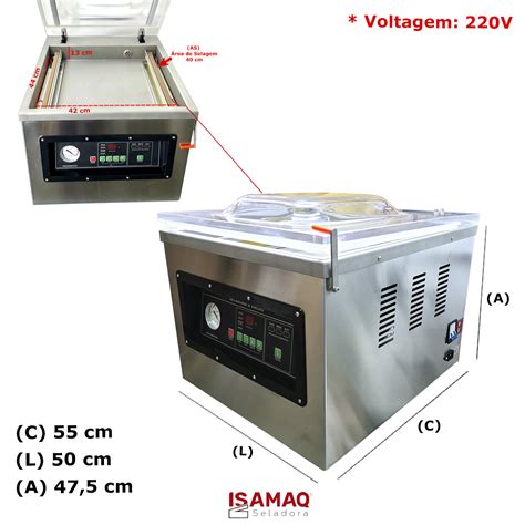 Seladora Inox A V Cuo Cm Dupla Selagem V Isamaq Seladora Stn