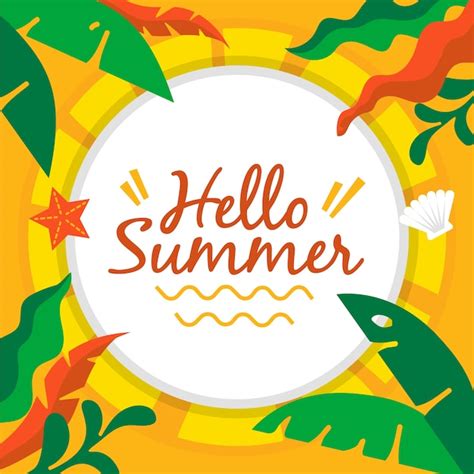 Free Vector Hello Summer Concept