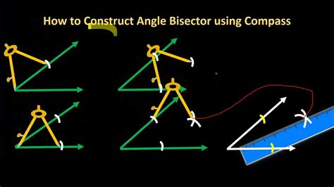 How To Construct Angle Bisector Using Compass Youtube