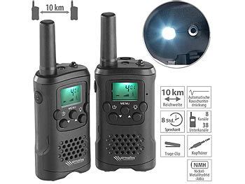 simvalley Walki Talki 4er Set PMR Funkgeräte mit VOX bis 10 km