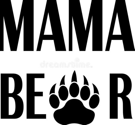 Imagen De Mama Bear  Con Svg Vector Cut File Para Cricut Y Silhouette Stock De Ilustración