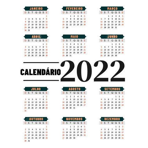 2022 Calendário Simples Preto 2022 Calendário Preto Imagem PNG e