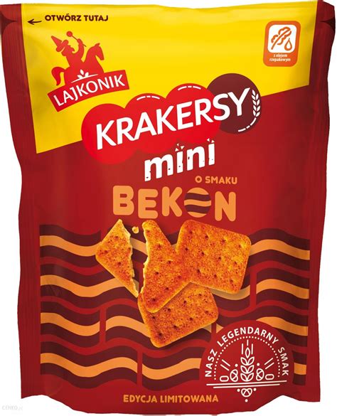 Lajkonik Mini Krakersy Bekon 100g Ceny I Opinie Ceneo Pl