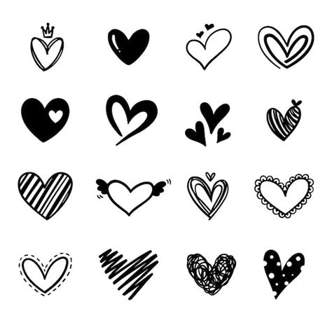 Free Vector Hand Drawn Heart Doodle Illustration Heart Doodle How