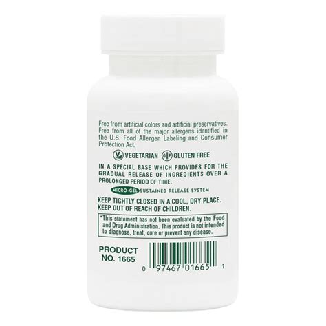 Naturesplus Vitamin B Sustained Release Mg Tablets