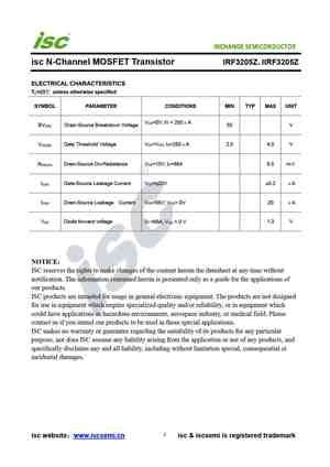 IRF3205 - параметры транзистора MOSFET, его аналоги, datasheet ...