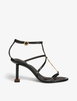 JACQUEMUS Les Sandales Pralu Logo Embellished Leather Heeled Sandals