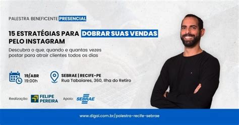 Palestra Beneficente Estrat Gias Para Dobrar Suas Vendas Pelo