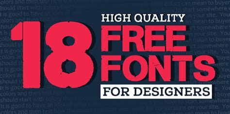 18 New Free Fonts for Graphic Designers | Fonts | Graphic Design Junction