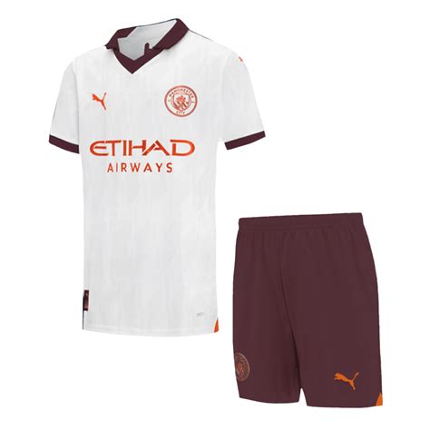 Manchester City Away Kids Soccer Jerseys Kit 202324 Gogoalshop