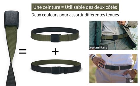 Lionvii Ceinture Lastique Pour Homme Boucle En Plastique Une