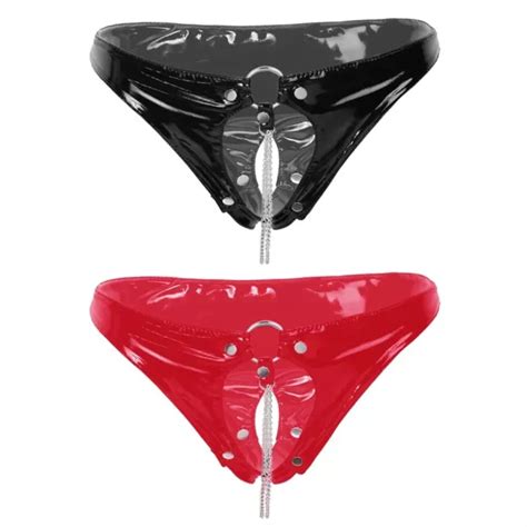 Audaci Mutandine In Pvc Senza Crothless Per Seducente Collezione Lingerie Donna Eur