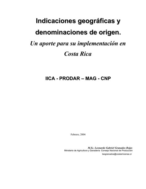 Indicaciones Geogr Ficas Y Denominaciones De Origen