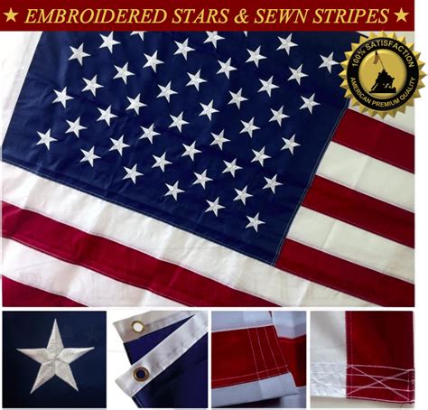 Embroidered American Flag by Bullrun Flag Embroidery (Premade)