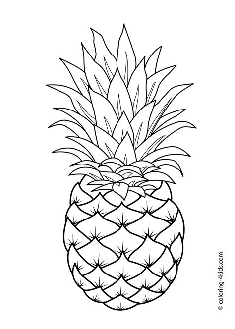 Dessins De Coloriage Ananas Imprimer