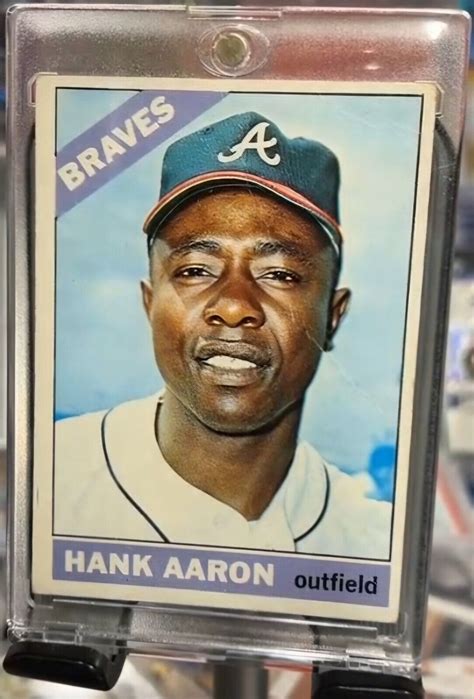 1966 Topps High Number 500 Hank Aaron Atlanta Braves Hall Of Fame EBay