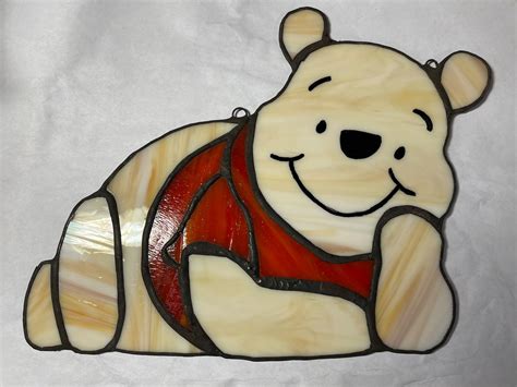 Winnie The Pooh Style Stained Glass Sun Catcher Etsy