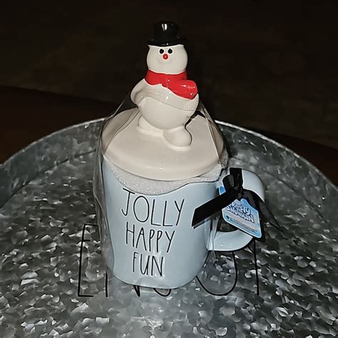 Rae Dunn Kitchen New Rae Dunn Frosty The Snowman Mug And Topper Set