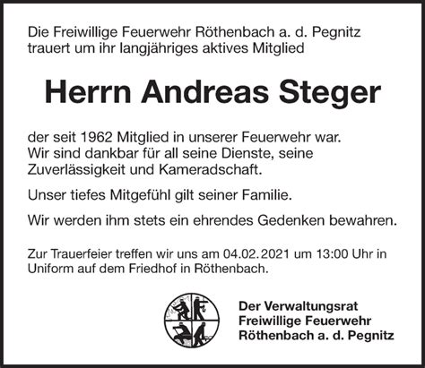 Traueranzeigen Von Andreas Steger Gemeinsamtrauern N Land