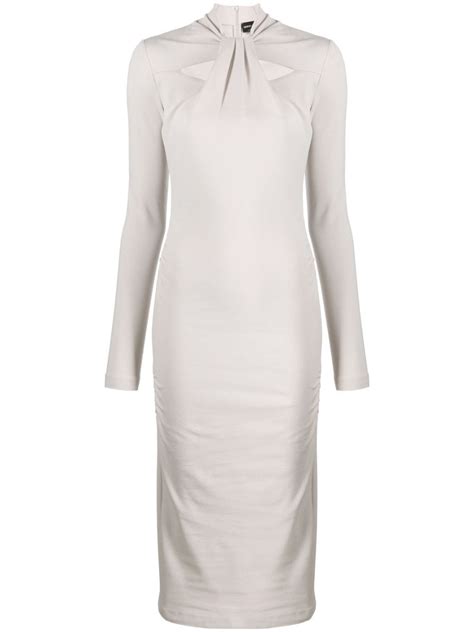 Giorgio Armani Cut Out Jersey Knit Midi Dress Farfetch