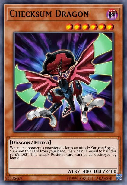 Every Yu Gi Oh Card On Twitter Checksum Dragon