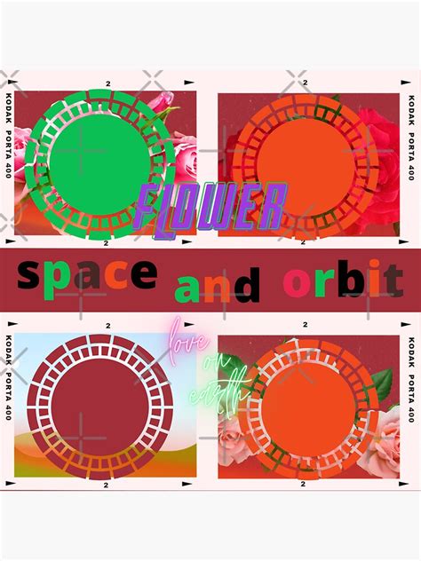 Space Earth Filled With Flowers And Love This Orbit Sticker For