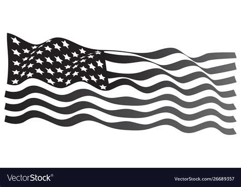 Usa flag grayscale Royalty Free Vector Image - VectorStock