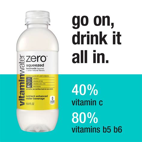 Vitamin Water Zero Lemonade Nutrition Facts | Blog Dandk