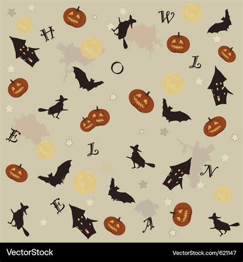 Cute halloween background Royalty Free Vector Image