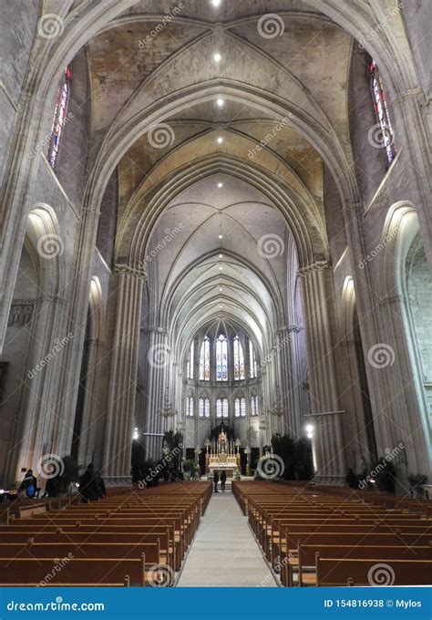 Montpellier Cathedral in South France Editorial Stock Photo - Image of perspective, ancient ...