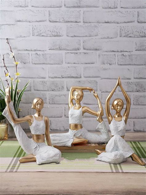 Resin Yoga Posture Lady Statue 115 Inches X 75 Inches X 4 Etsy