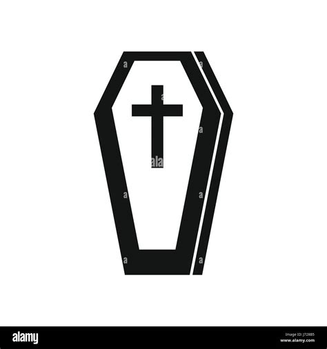 Coffin Icon In Simple Style Stock Vector Image Art Alamy