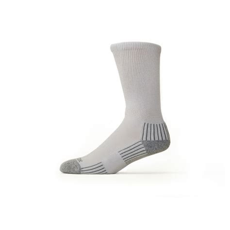 Ecosox Diabetic Bamboo Crew Socks White Md Pair 3 Pack Adw Diabetes