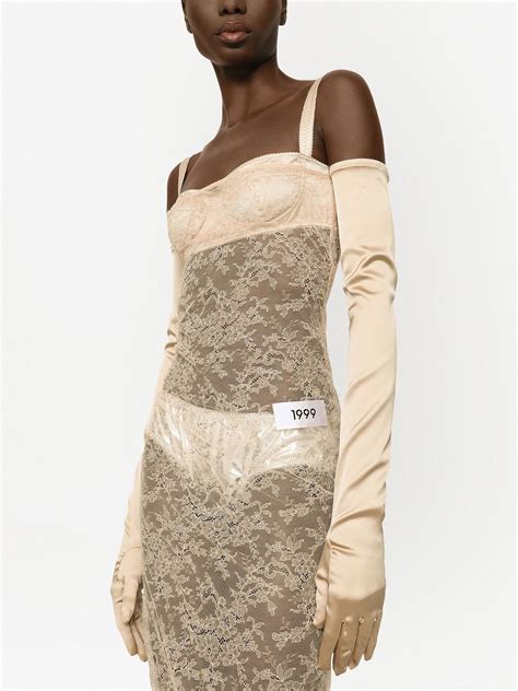 Dolce And Gabbana Kim Dolceandgabbana Floral Lace Maxi Dress Neutrals