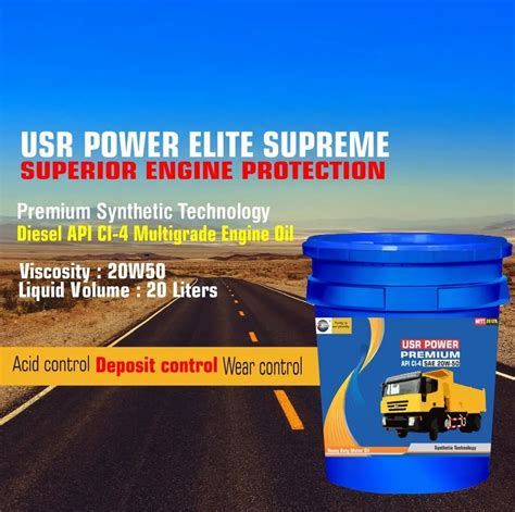 USR POWER ELITE SUPREME 20W50 CI 4 Bucket Of 20 Litre At Rs 5600