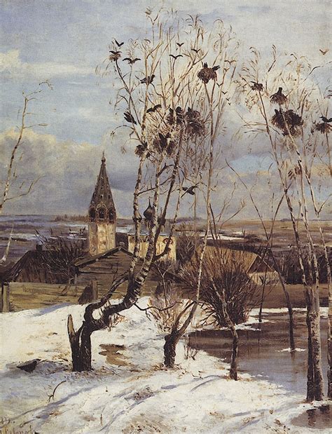 The Rooks Have Come Back by Aleksey Savrasov - Art Renewal Center