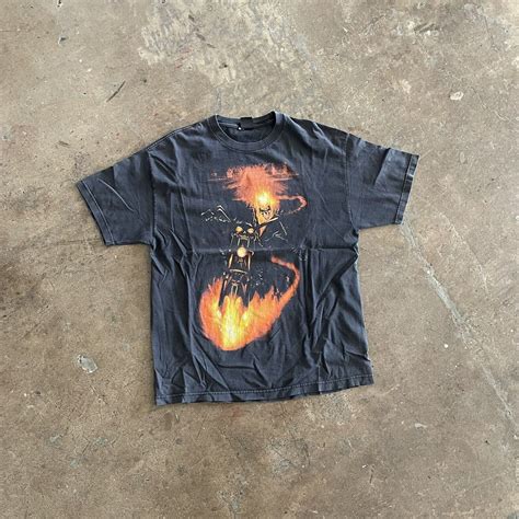 Vintage Ghost Rider Mad Engine Marvel Black T Shirt Xl Gem